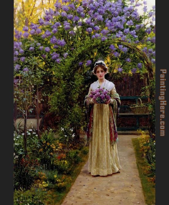 Lilac painting - Edmund Blair Leighton Lilac art painting